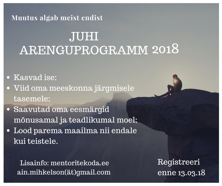 Juhi arenguprogramm 2018